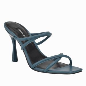 Nine West Fabiola Square-Toe Slippers Blauw Nederland | GPT-865190